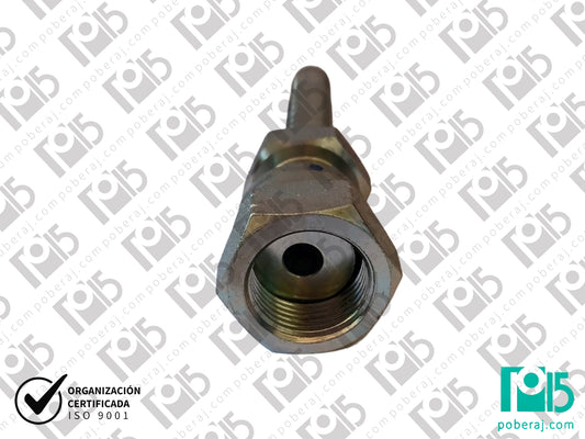 Conexion hidraulica Terminal pre-prensado Racord para prensar HG UNF Asiento plano Acero al carbono CODIGO 2OR1