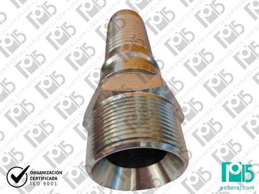 Conexion hidraulica Terminal pre-prensado Racord para prensar serie 3(tipo R12-R13) MF NPT Acero al carbono CODIGO: 3NP1
