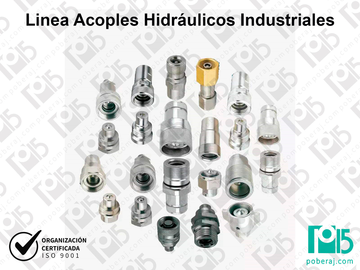 A074 Acoples Hidráulicos sin retención - Cuerpo (Hembra) + Perno (Macho) - Rosca (Hembra)