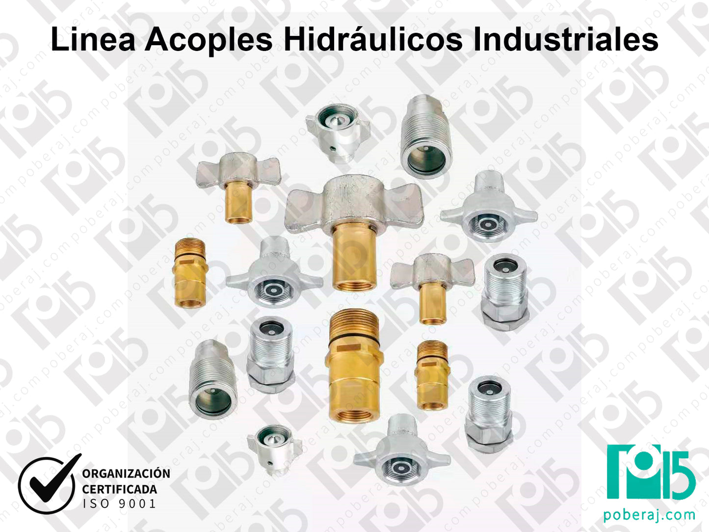 A074 Acoples Hidráulicos sin retención - Cuerpo (Hembra) + Perno (Macho) - Rosca (Hembra)