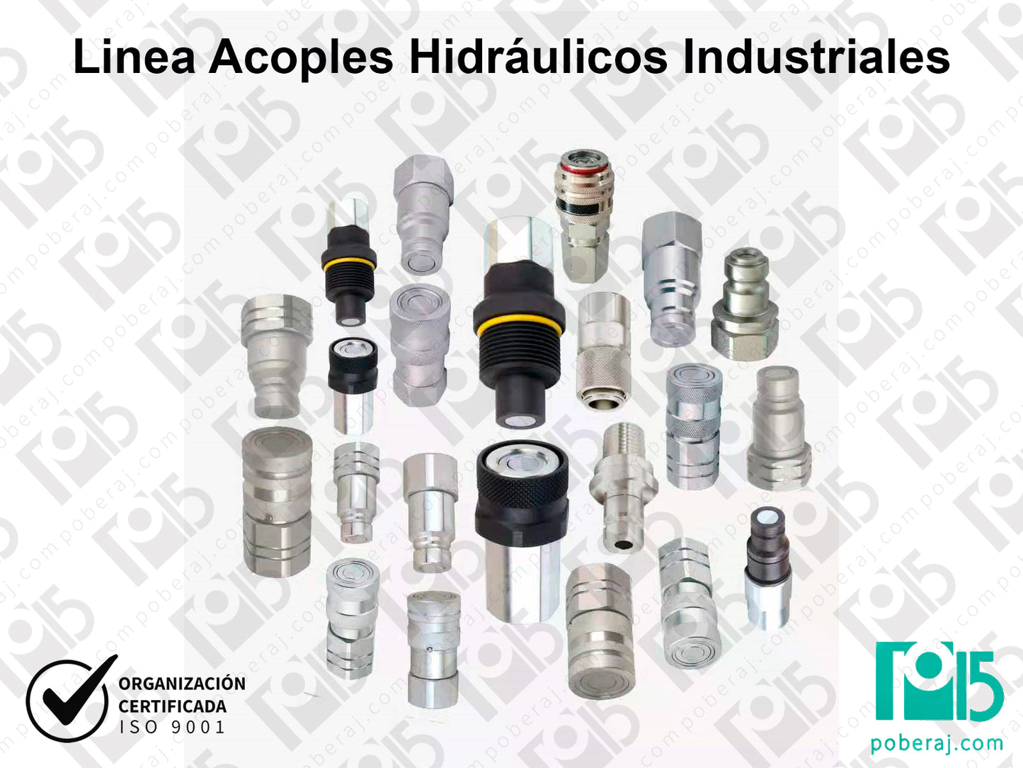 A074 Acoples Hidráulicos sin retención - Cuerpo (Hembra) + Perno (Macho) - Rosca (Hembra)