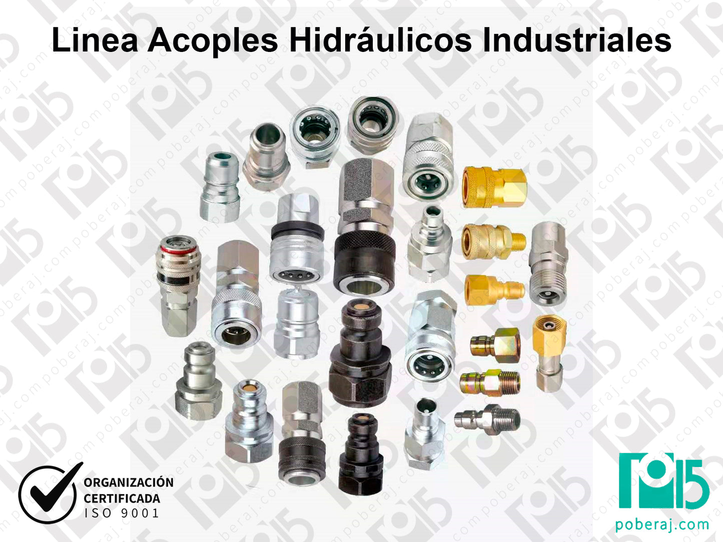 A074 Acoples Hidráulicos sin retención - Cuerpo (Hembra) + Perno (Macho) - Rosca (Hembra)