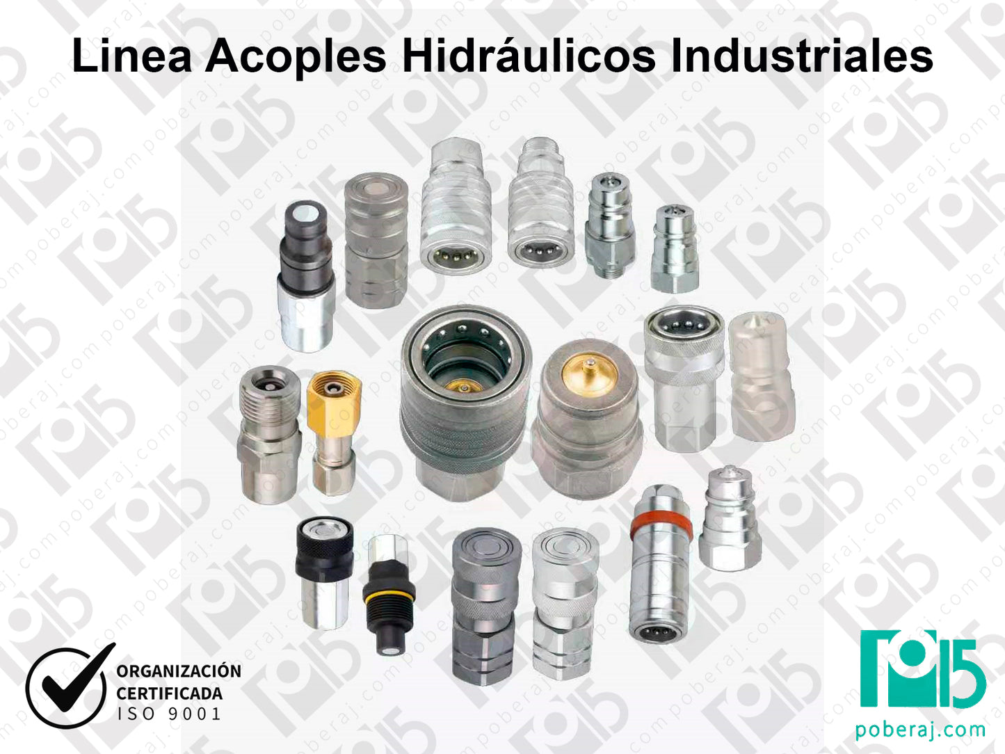 A074 Acoples Hidráulicos sin retención - Cuerpo (Hembra) + Perno (Macho) - Rosca (Hembra)