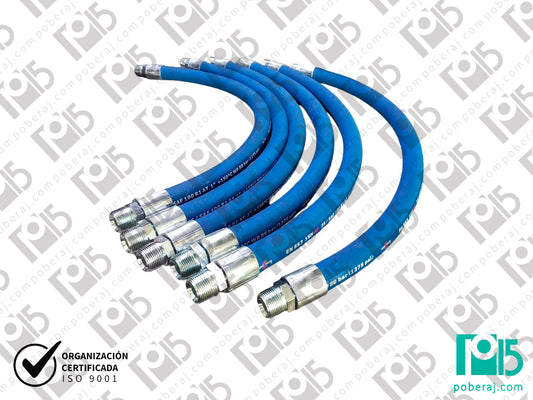 Manguera Hidraulica SAE100 R1AT Alta Temperatura una trenza de acero Cubierta MSHA Codigo M001CAT