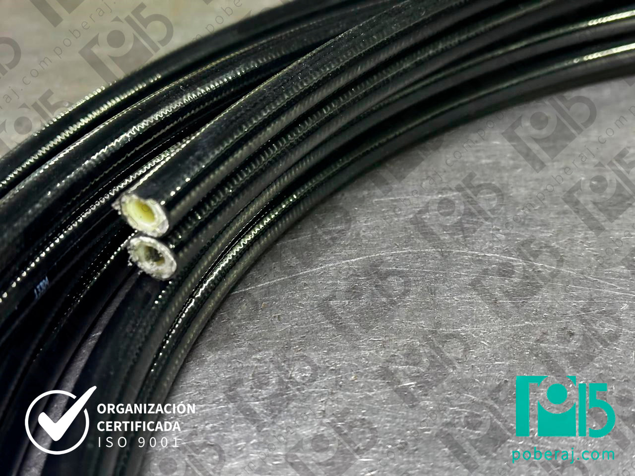 Manguera Hidráulica SAE 100 R7 Termoplástica Dual Negra cond/Naranja Codigo M007F Flexpower