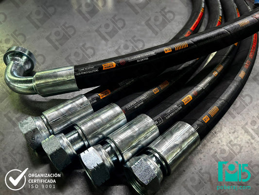 Manguera Hidraulica SAE 100 R15 con espirales de acero Cubierta MSHA Codigo M041C