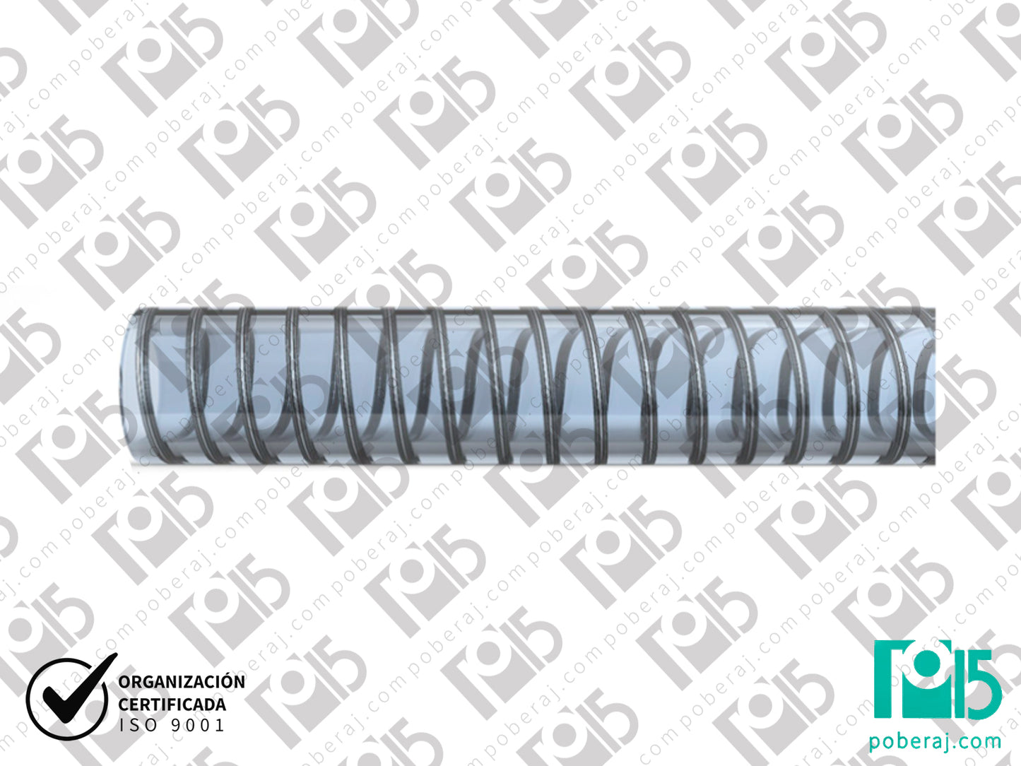 Manguera PVC Cristal con Espiral de Acero FDA Código M143A