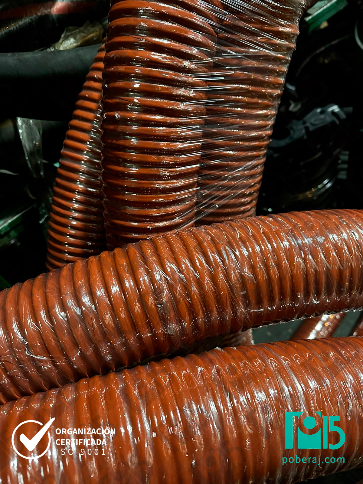 Manguera para aspiración de polvos silicona naranja (Cubierta Gruesa) Flexible Codigo M151R