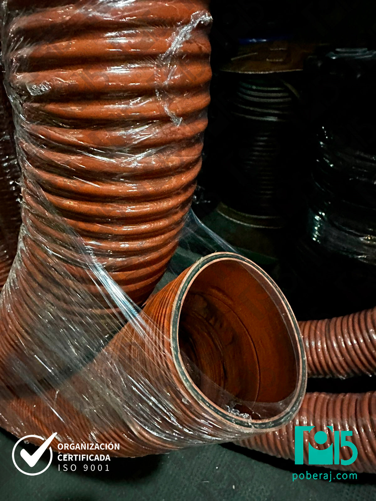Manguera para aspiración de polvos silicona naranja (Cubierta Gruesa) Flexible Codigo M151R