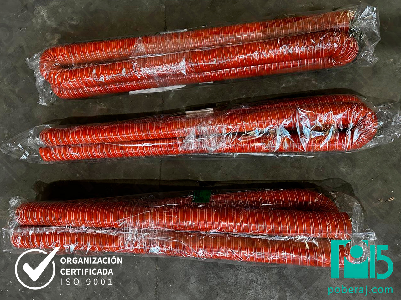 Manguera para aspiración de polvos silicona naranja (Cubierta Fina) con Espiral Codigo M151S