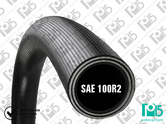 Manguera Hidraulica SAE100 R2AT con Dos Trenzas de Acero Cubierta MSHA Codigo M002F