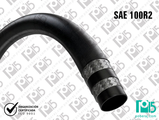 Manguera Hidraulica SAE100 R2AT con Dos Trenzas de Acero Cubierta MSHA Codigo M002F