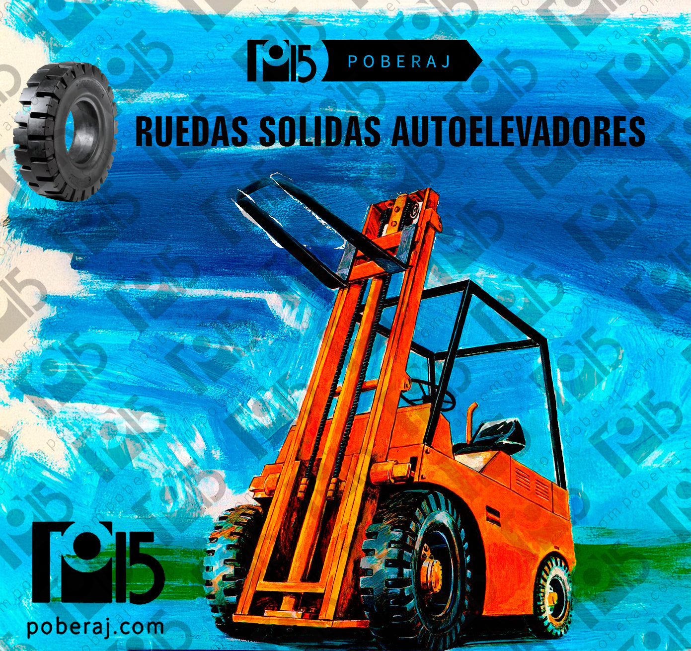 S9500 Ruedas sólidas para autoelevadores