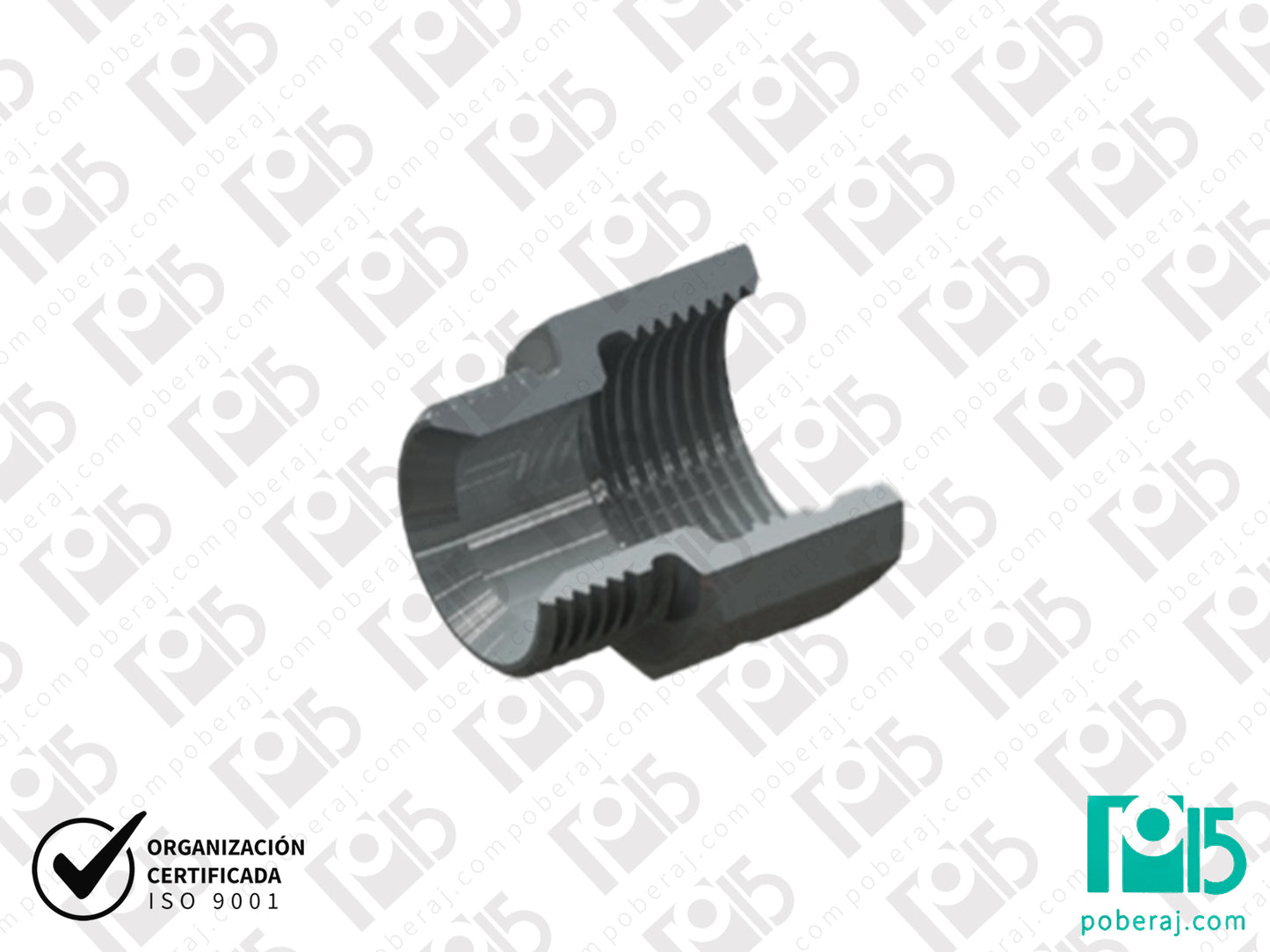 Adaptador Hembra Giratoria Asiento JIC 37° para Manguera Caño Flexible Acero Inoxidable