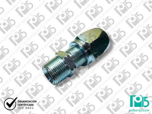 C1101 Conexion Reutilizable Hidraulica Industrial para Manguera Macho fijo rosca NPT SAE 100 R1