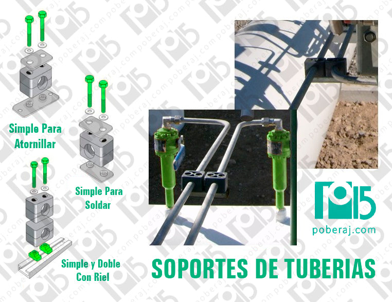 Soportes para caños, tubos y flexibles Serie Doble S7487