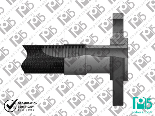 Terminal Brida Giratoria para Manguera Caño Flexible Acero Inoxidable