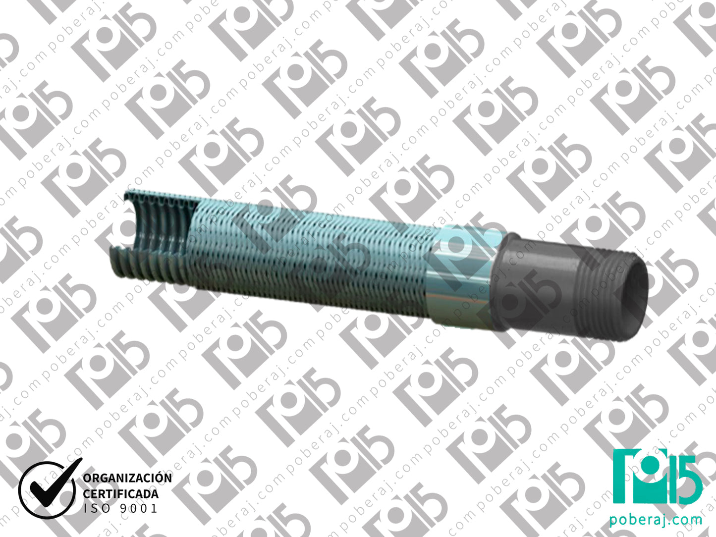 Terminal Tubo Roscado para Manguera Caño Flexible Acero Inoxidable
