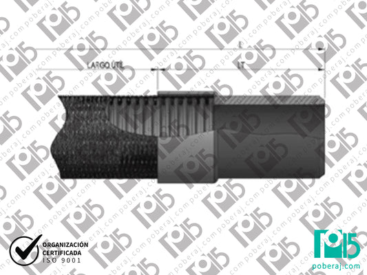 Terminal Tubo para Soldar para Manguera Caño Flexible Acero Inoxidable