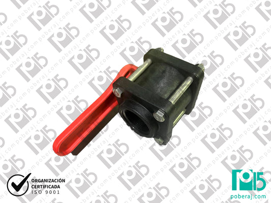 VALVULA ESFERICA DE 1 1/2 TIPO OPW CON MANIJA DE POLIPROPILENO