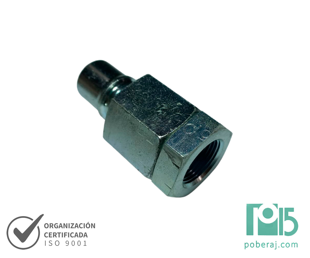 Acoples Hidráulicos con retención Cuerpo Hembra, Niple Macho y Rosca Hembra Codigo A073
