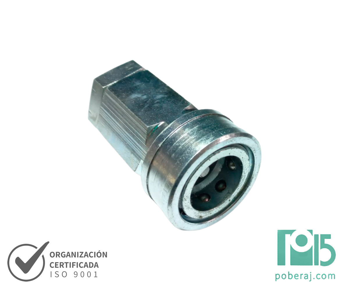 Acoples Hidráulicos con retención Cuerpo Hembra, Niple Macho y Rosca Hembra Codigo A073