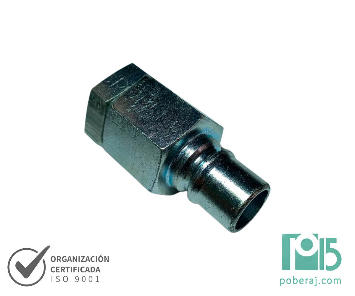 Acoples Hidráulicos con retención Cuerpo Hembra, Niple Macho y Rosca Hembra Codigo A073