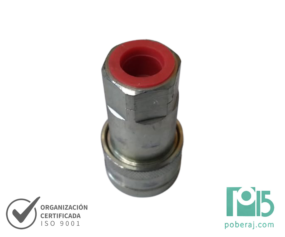 Acoples Hidráulicos con retención Cuerpo Hembra, Niple Macho y Rosca Hembra Codigo A073