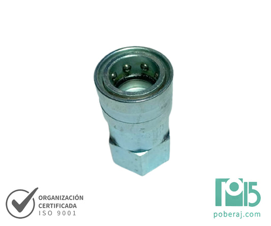 Acoples Hidráulicos sin retención - Cuerpo (Hembra) + Perno (Macho) - Rosca (Hembra) Codigo A074
