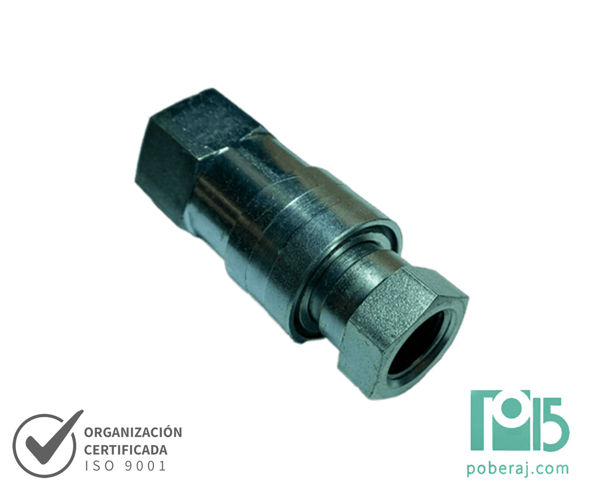 Acoples Hidráulicos sin retención - Cuerpo (Hembra) + Perno (Macho) - Rosca (Hembra) Codigo A074