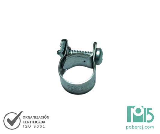 B790 Abrazadera tipo europeo con tornillo y tuerca de ac. zincadas