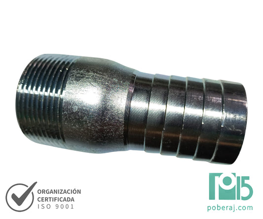 C0788 Conexion Racord Hidraulica Industrial para Manguera Sin Hexágono Rosca BSPT