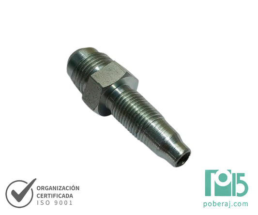 C1198 Conexion Reutilizable Hidraulica Industrial para Manguera Espiga Reusable R1 Macho Fijo Rosca UNF Asiento Macho JIC 37