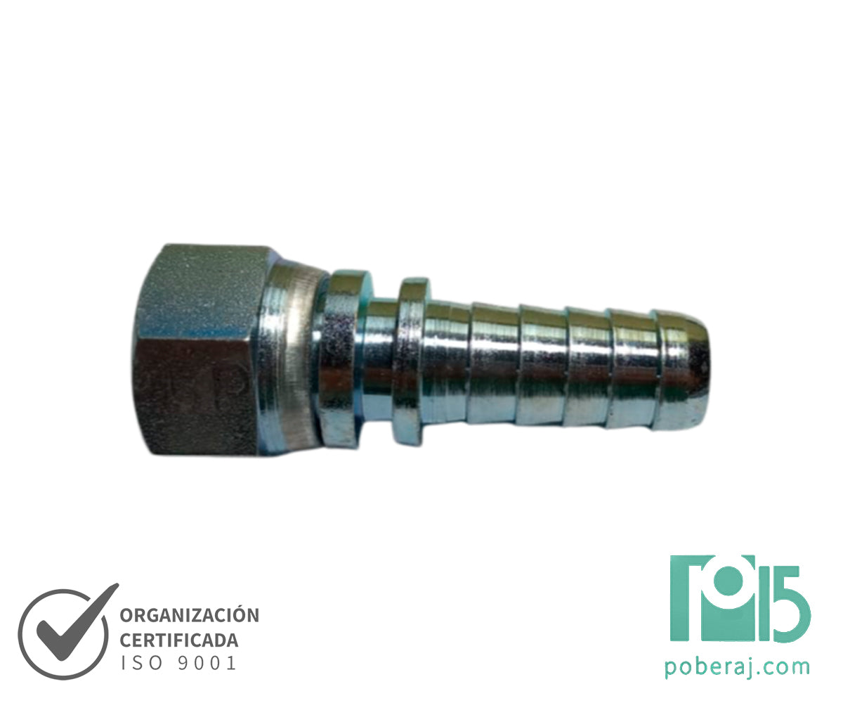 C1628 Racord para prensar R1/R2 Hembra Giratoria Rosca BSP Asiento Macho Esférico
