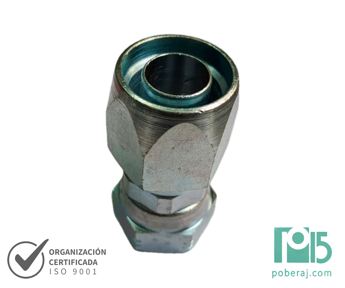 C5105 Hembra giratoria rosca UNF asiento hembra JIC 37º SAE 100 R5