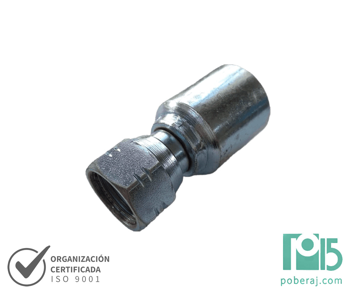 C8205 Conexión Hidráulica para Mangueras: Hembra Giratoria UNF - JIC 37º