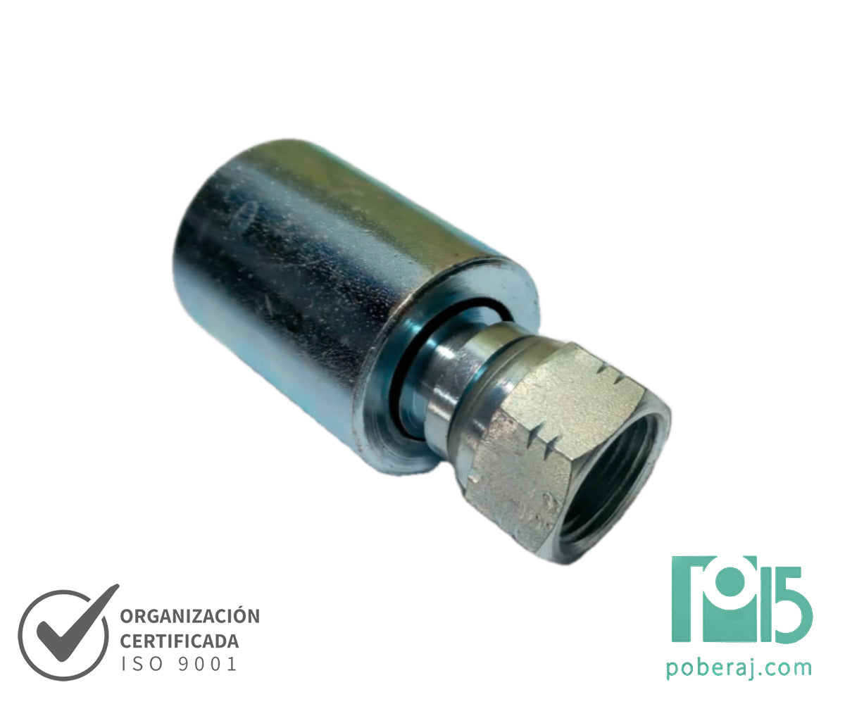 C9205 Hembra giratoria rosca UNF asiento hembra JIC 37º