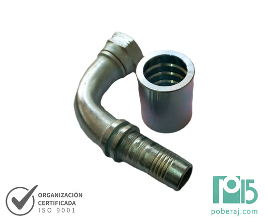 C9208 Hembra giratoria codo 90º rosca UNF asiento hembra JIC 37º