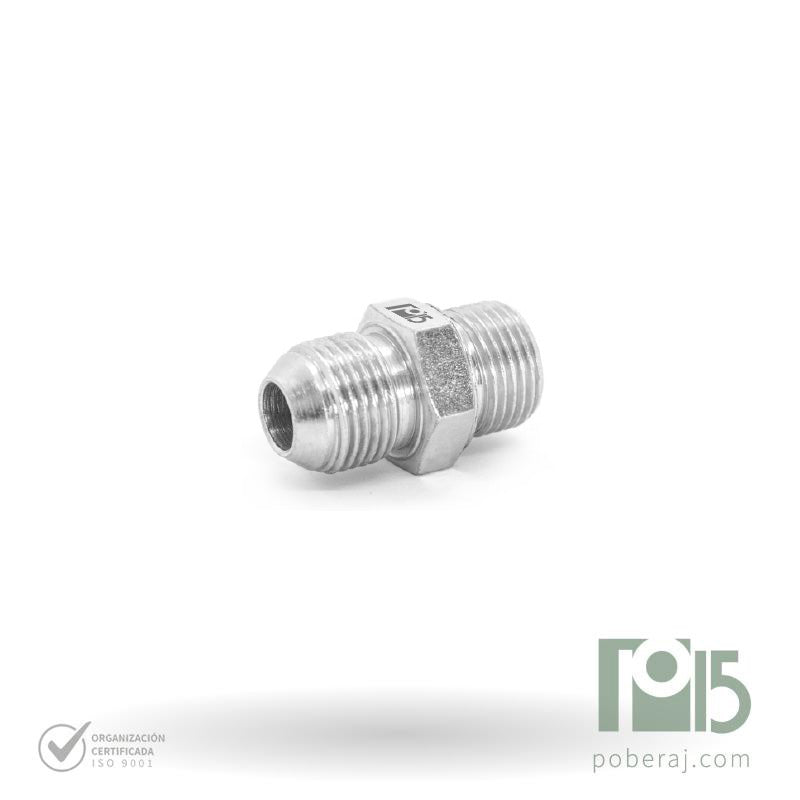 D0503 Adaptador recto rosca macho UNF asiento JIC 37º rosca macho UNF para O'Ring