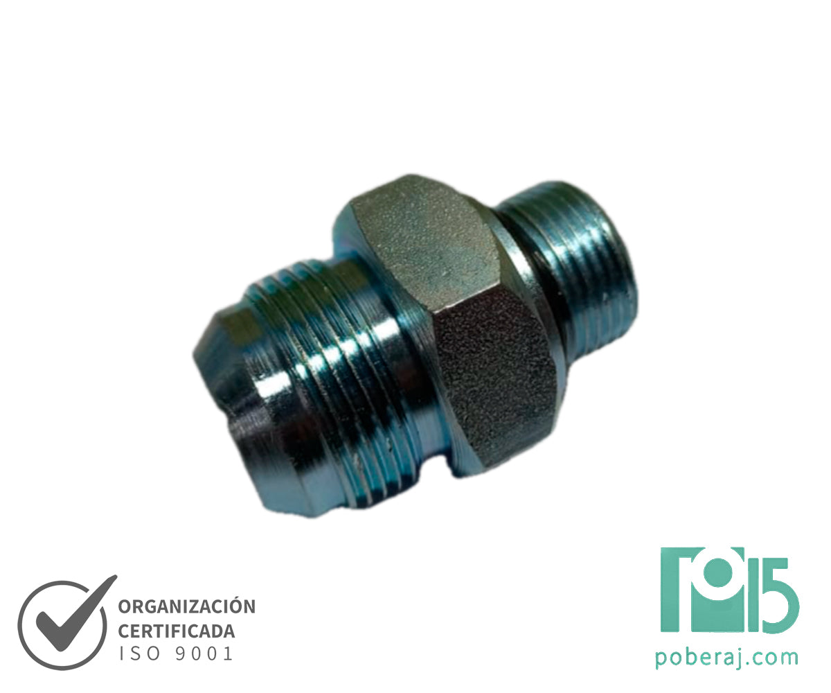 D0503 Adaptador recto rosca macho UNF asiento JIC 37º rosca macho UNF para O'Ring