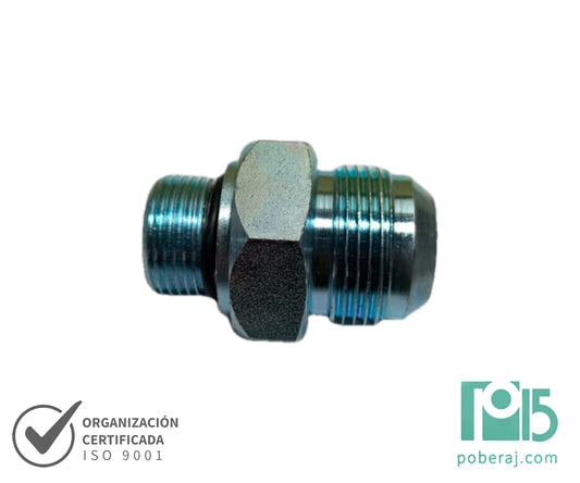 D0503 Adaptador recto rosca macho UNF asiento JIC 37º rosca macho UNF para O'Ring