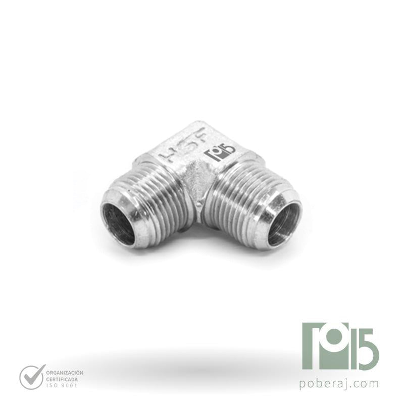 D0508 Codo 90º rosca macho UNF asiento JIC 37º a rosca macho UNF asiento JIC 37º