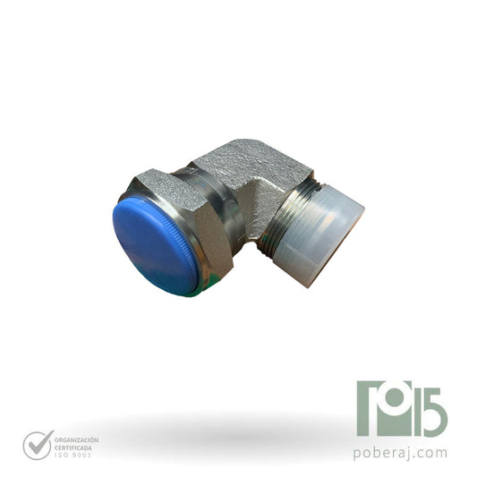 Codo 90º rosca macho UNF asiento JIC 37º a rosca Hembra giratoria UNF asiento JIC 37º CODIGO D0509
