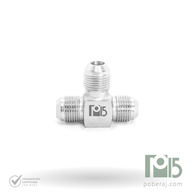 D0513 Tee rosca macho UNF asiento JIC 37º a rosca macho UNF Asiento JIC 37º a rosca macho UNF asiento JIC 37º