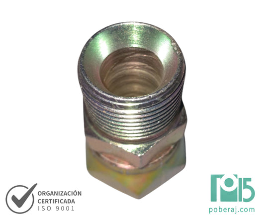 D0529 Adaptador Macho NPTF a Hembra Giratoria UNF Asiento Hembra JIC