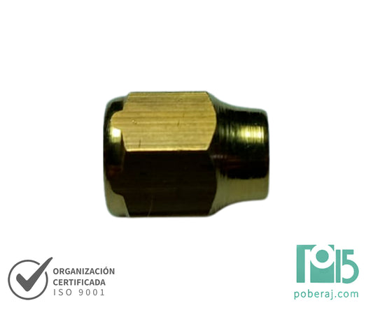 D0549 Tuerca Abocinada para Tubo Asiento SAE 45º (Bronce)