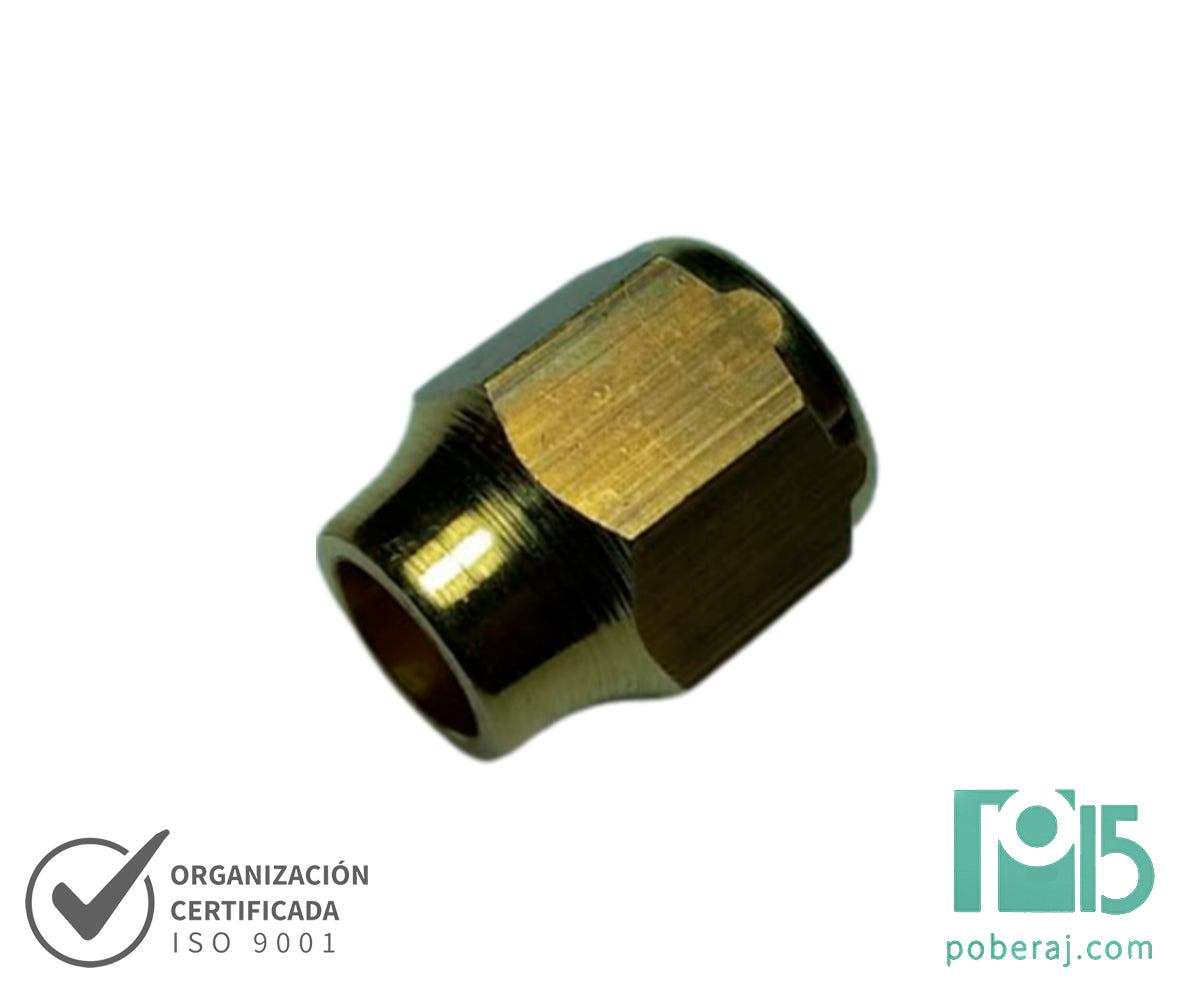 D0549 Tuerca Abocinada para Tubo Asiento SAE 45º (Bronce)
