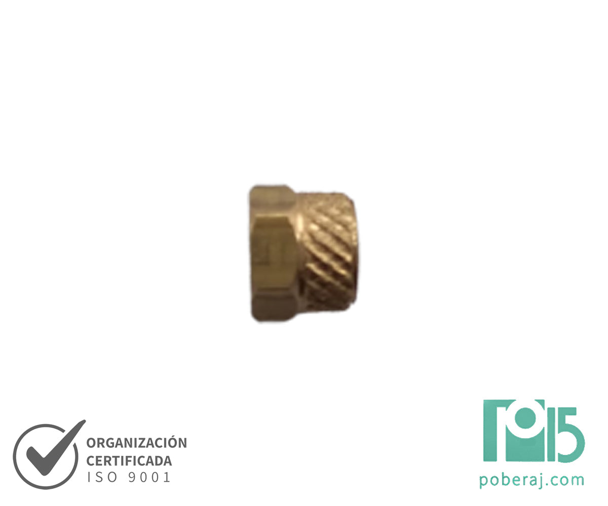 D0580 Tuerca Moleteada para Tubo de Plástico (Bronce)