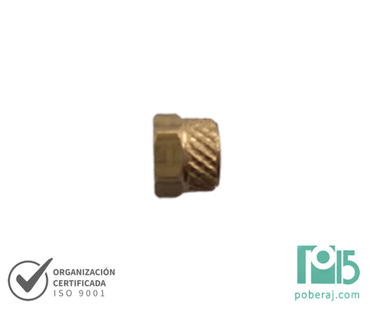 D0580 Tuerca Moleteada para Tubo de Plástico (Bronce)
