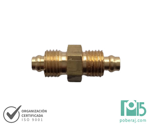 D0581 Adaptador para Tubo de Plástico a Tubo de Plástico (Bronce)